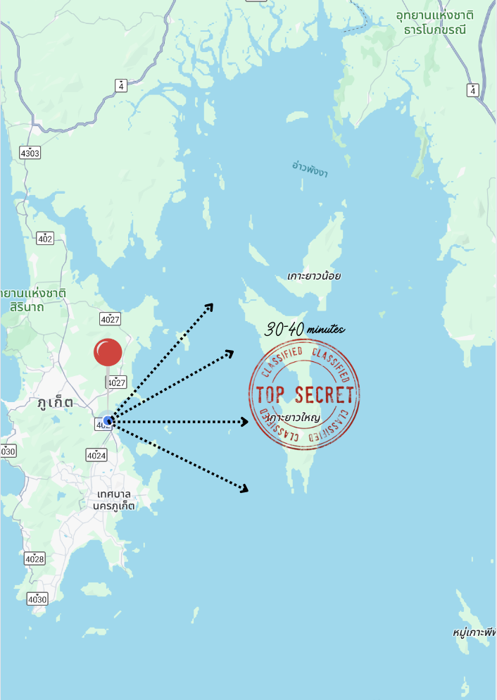 Tiger Marine Charter Destinations - Secret Beaches Cruise - Itinerary Map